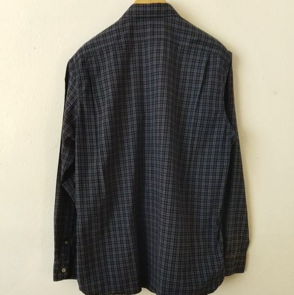 Blue on Blue Window Pane Plaid Long-Sleeve XL - Picture 6 of 6